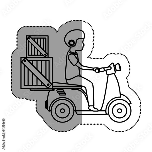 scooter vehicle isolated icon © Gstudio