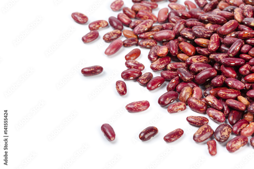 Red beans isolated on white background Red beans isolated on white background