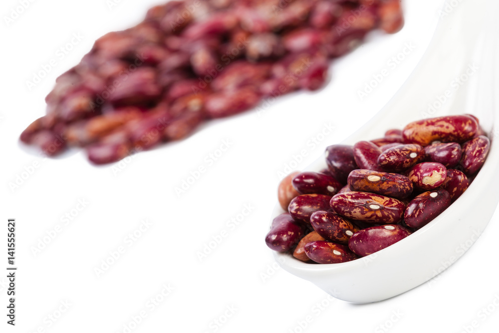 Red beans isolated on white background Red beans isolated on white background