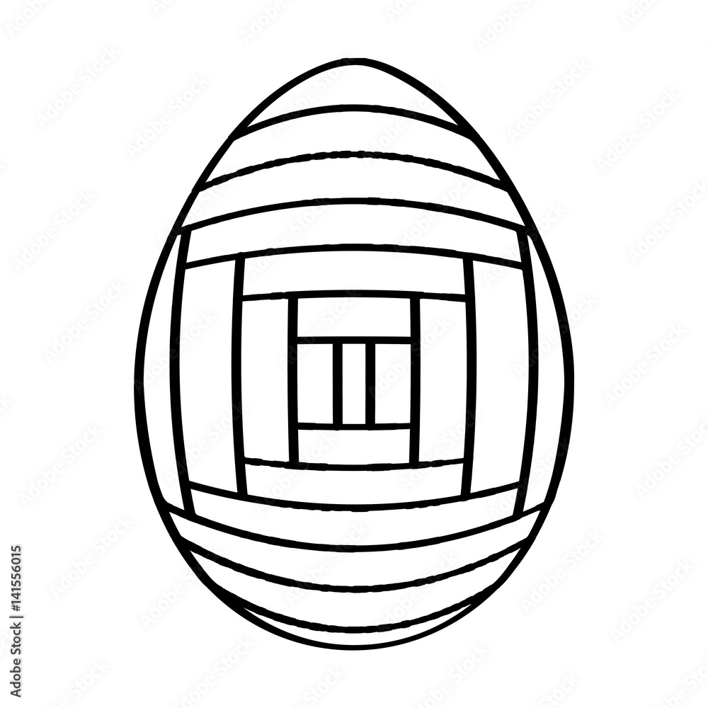 Isolated silhouette of an easter egg, Vector illustration Isolated silhouette of an easter egg, Vector illustration