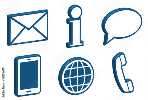 3d contact icons