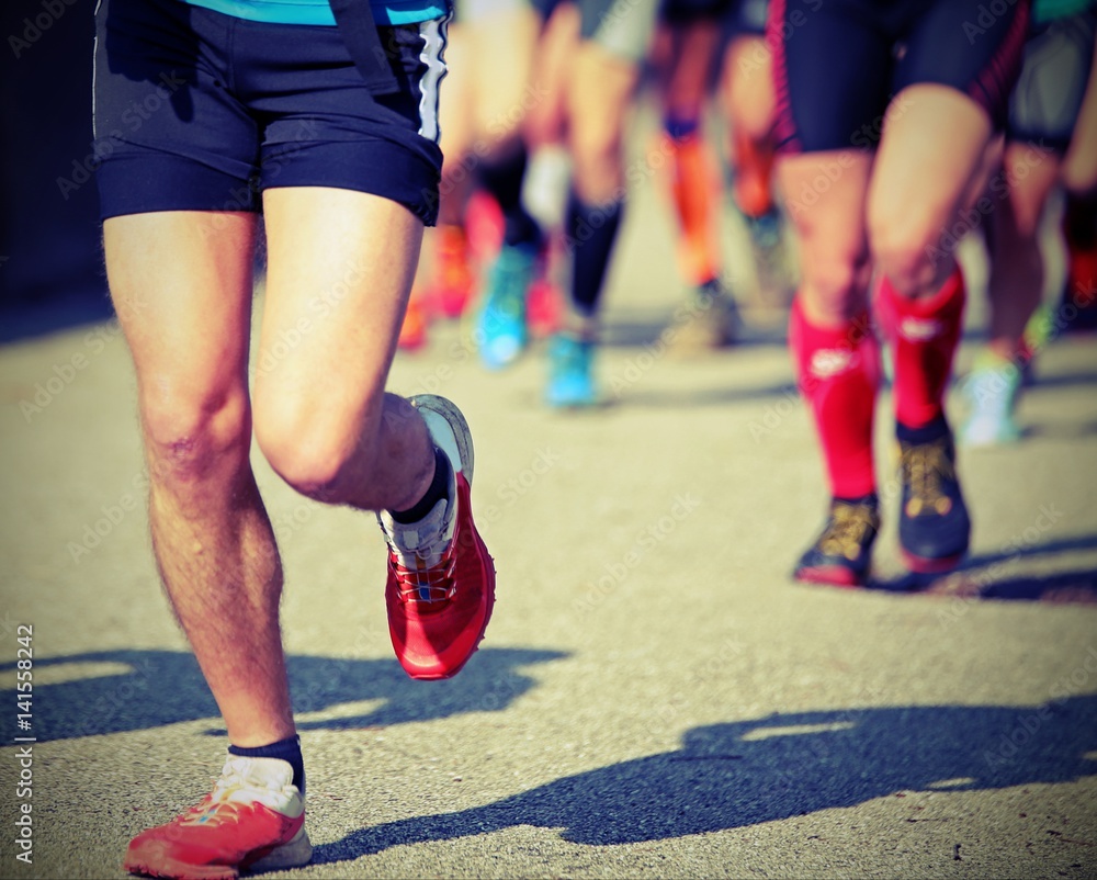 foot race with runners committed to win