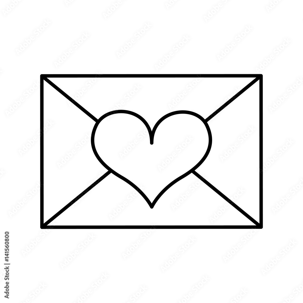 letter with heart icon vector illustration design letter with heart icon vector illustration design