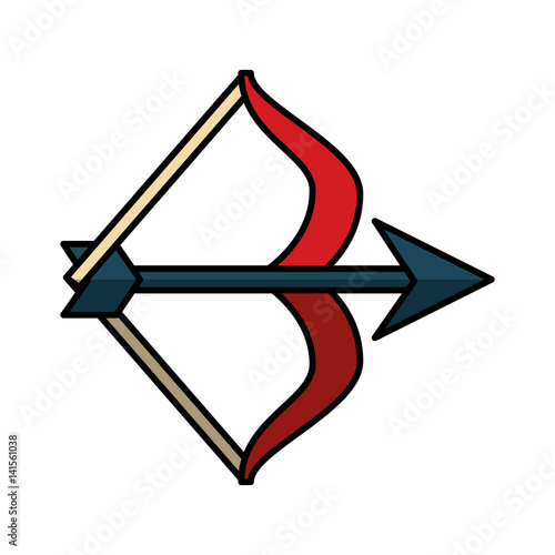 arch with arrow icon vector illustration design