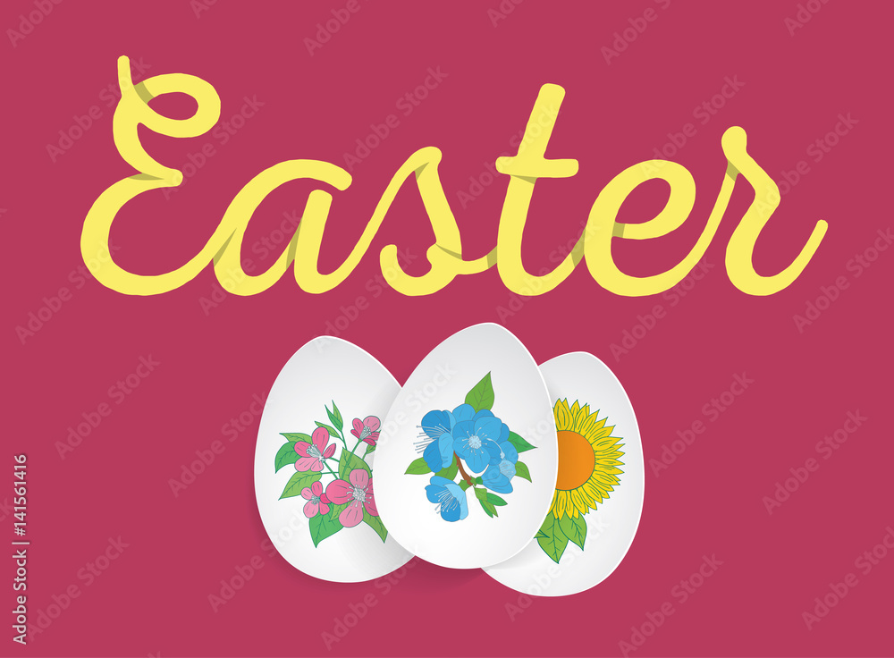 Happy Easter. Easter Eggs and Bunny Ears Vector. For flyers, invitation, posters, brochure, banners. Happy Easter. Easter Eggs and Bunny Ears Vector. For flyers, invitation, posters, brochure, banners.