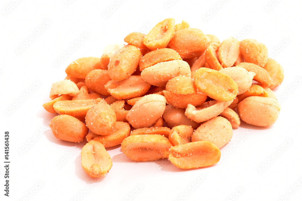 Salted nuts isolated on white backgound Salted nuts isolated on white backgound