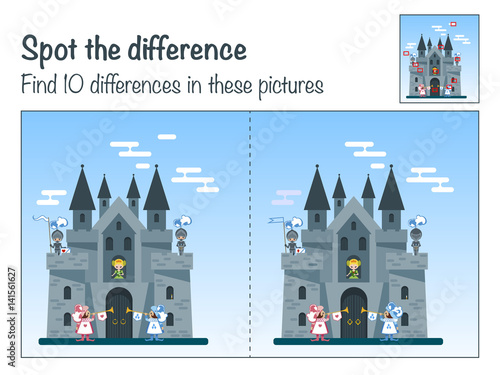 Game the mystery of the "Find ten differences in the picture Medieval castle"