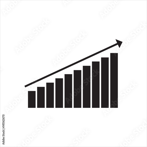 business growth, chart, icon, vector illustration eps10