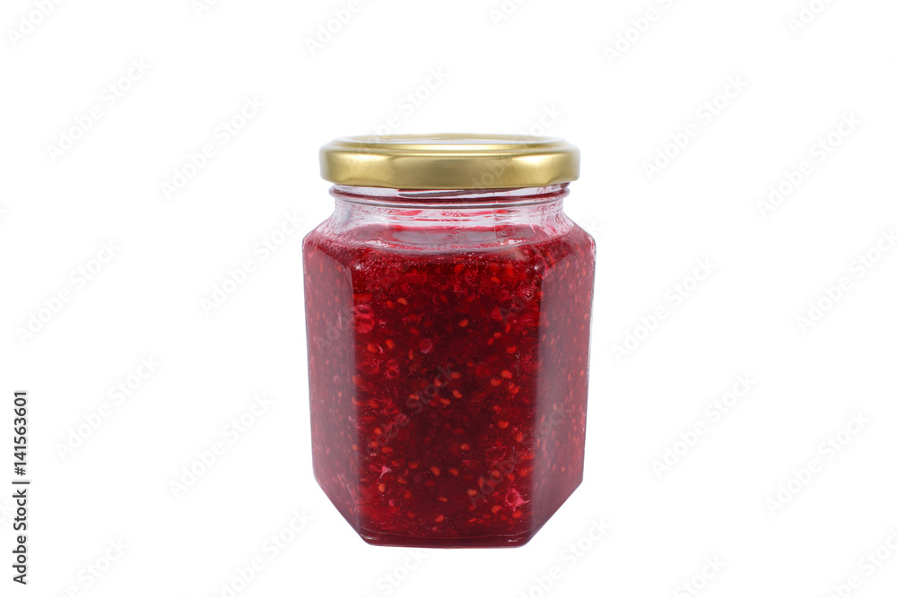 Jar of crimson jam Jar of crimson jam