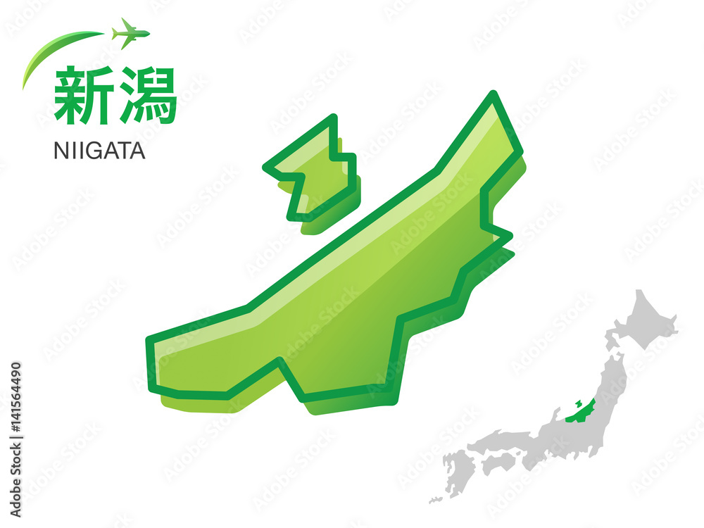 新潟県の地図 イラスト素材 Stock Vector Adobe Stock