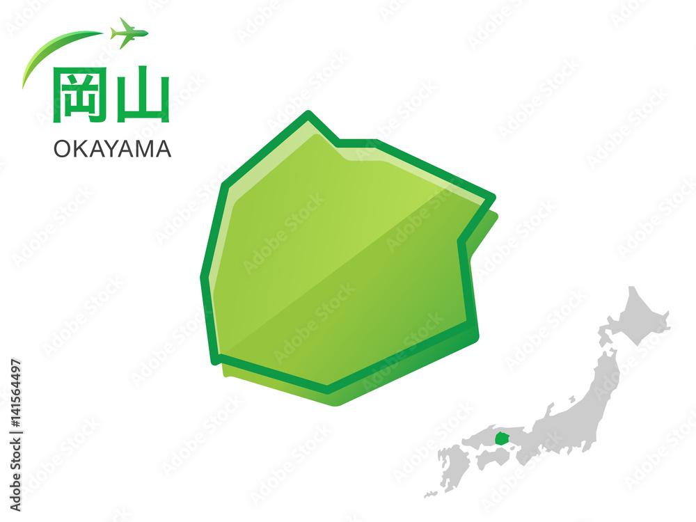 岡山県の地図 イラスト素材 Stock Vector Adobe Stock 岡山県の地図 イラスト素材 Stock Vector Adobe Stock