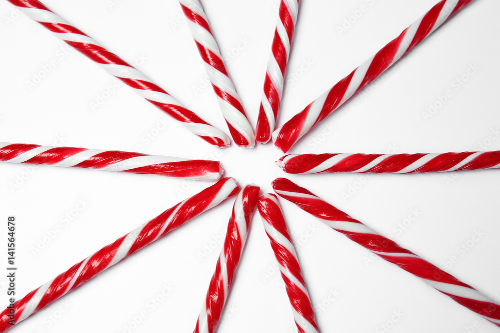Candy canes on white background Candy canes on white background