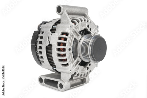 Foto Car part, alternator isolated on white