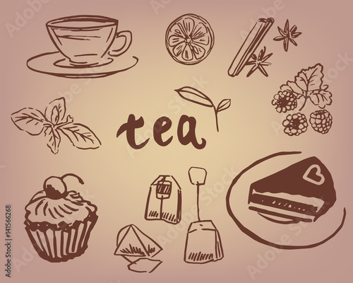 Tea vector