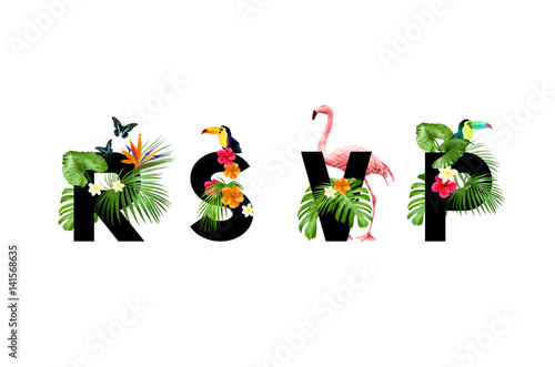 R.S.V.P Tropical Card