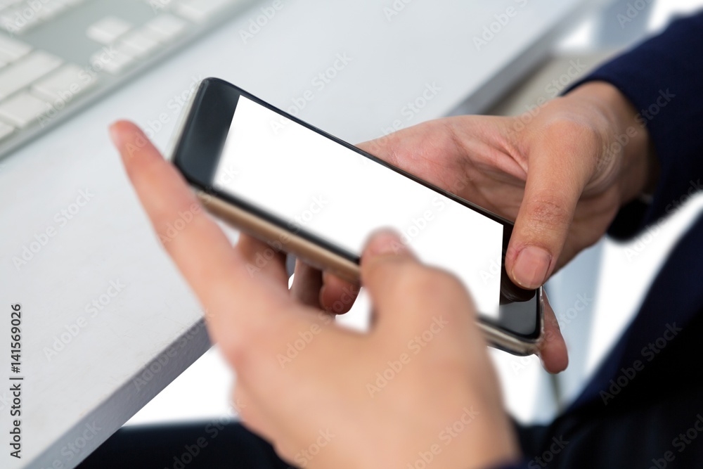 Businesswoman using mobile phone Businesswoman using mobile phone