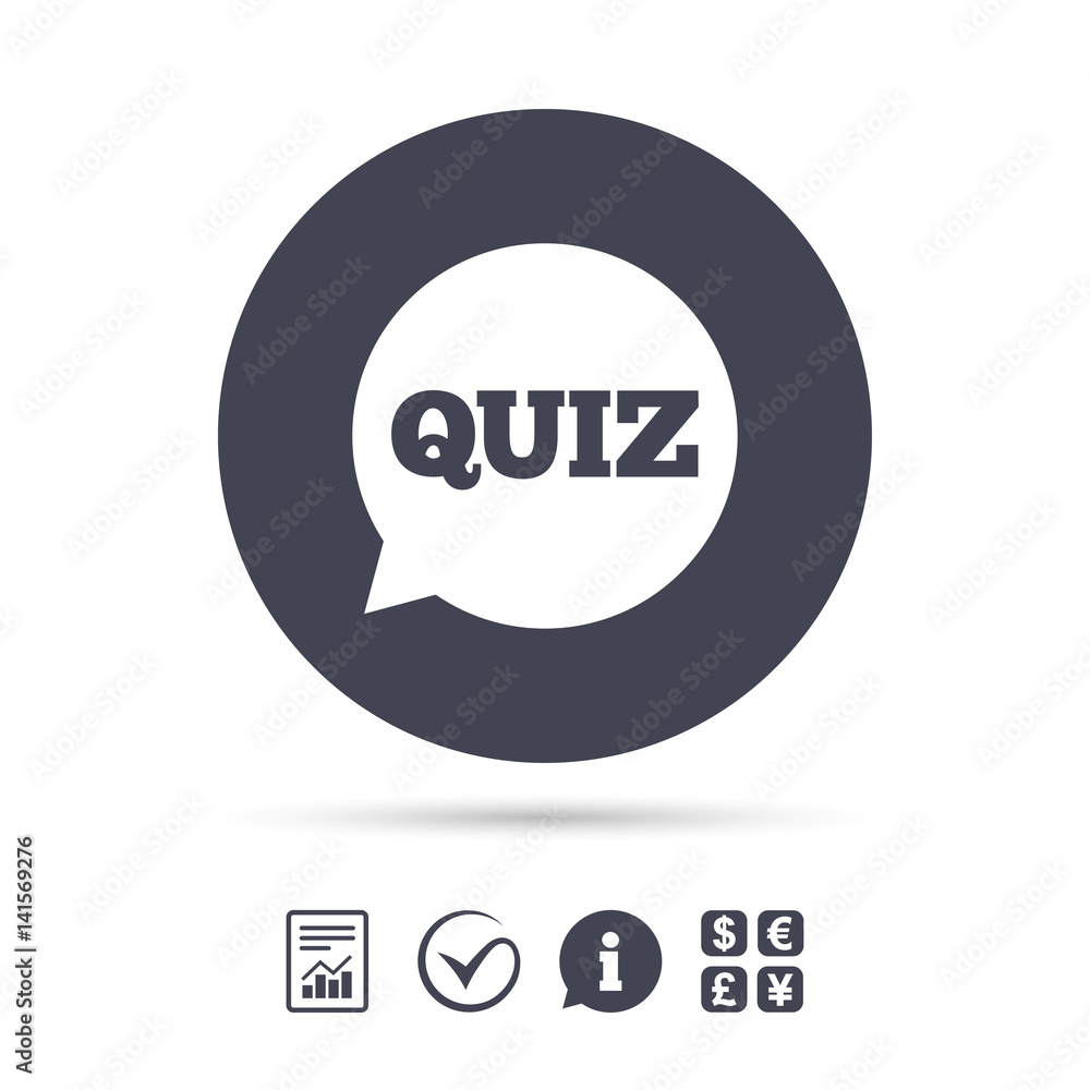 Quiz sign icon. Questions and answers game. Quiz sign icon. Questions and answers game.