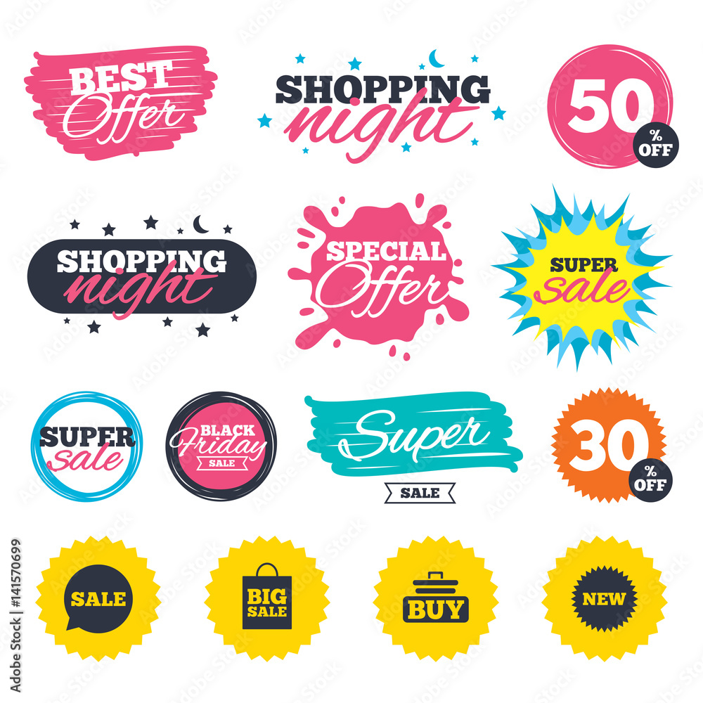 Sale speech bubble icon. Buy cart symbol. Sale speech bubble icon. Buy cart symbol.