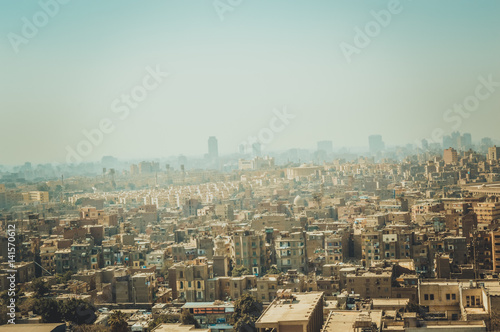 aerial view of cairo skyline