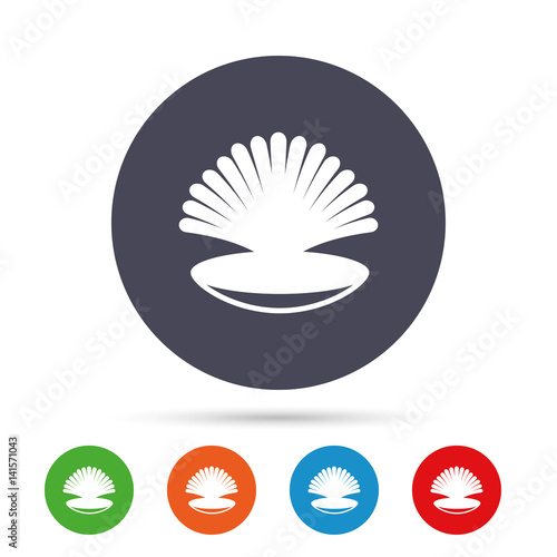 Sea shell sign icon. Conch symbol. Travel icon.