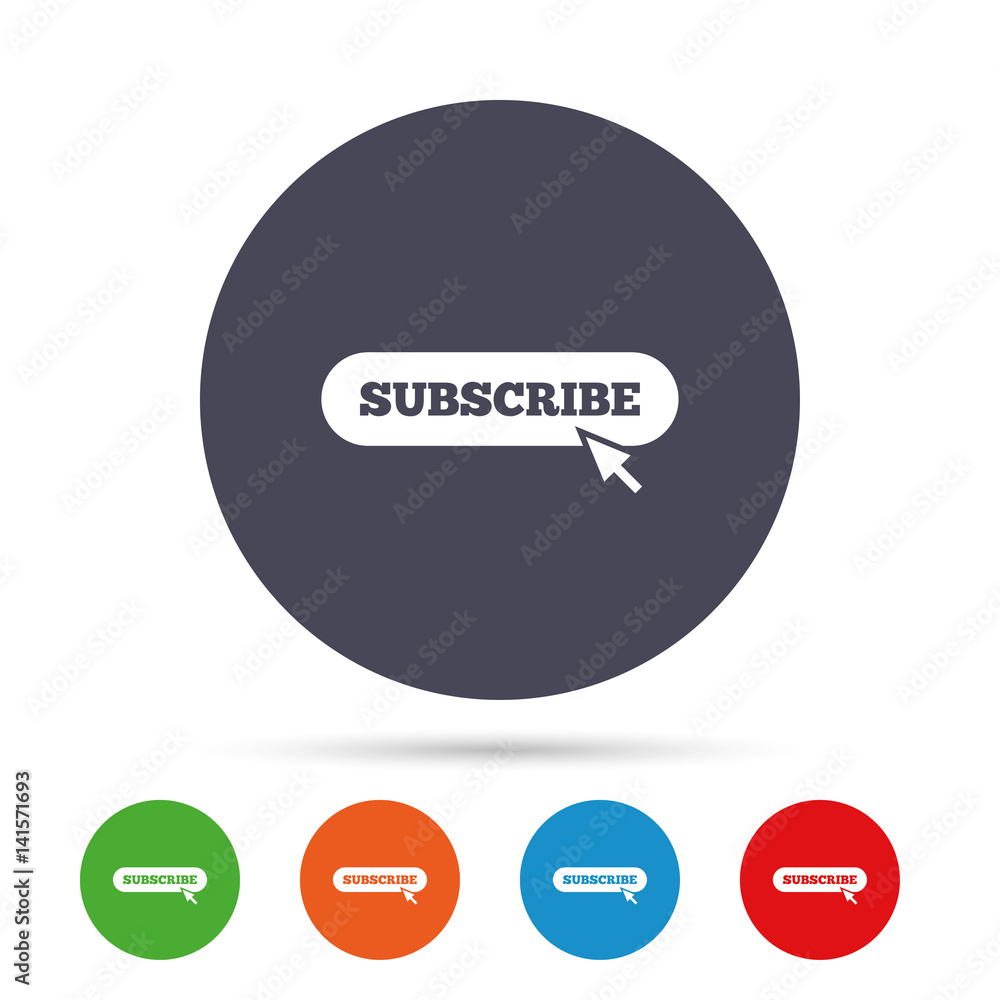 Subscribe with cursor pointer icon. Membership. Subscribe with cursor pointer icon. Membership.