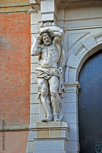 Italy, Bologna antique telamon statue at the giants palace
