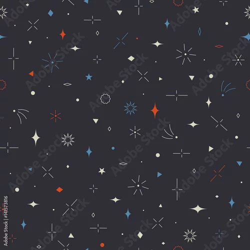 Tapety Geometryczny wzór. Gwiazdy, planety, komety.