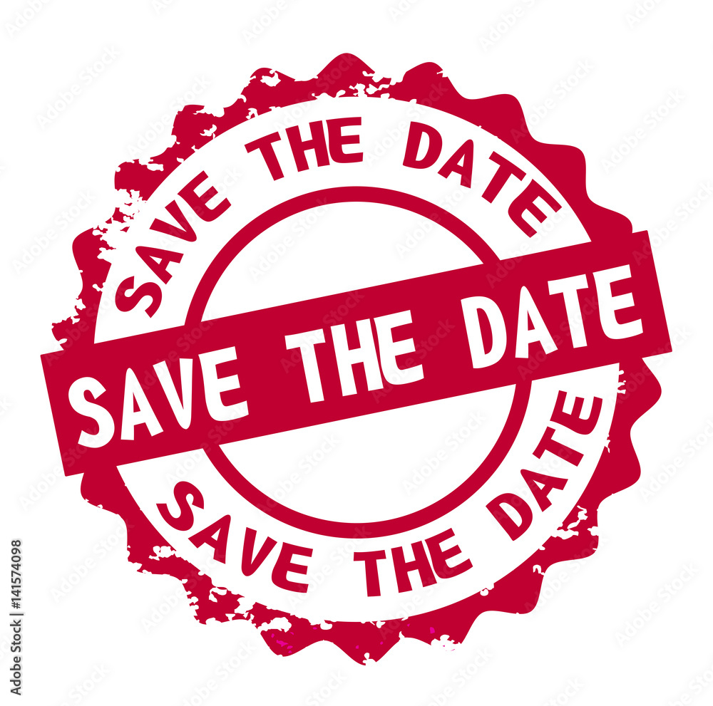 Save The Date Stamp Png