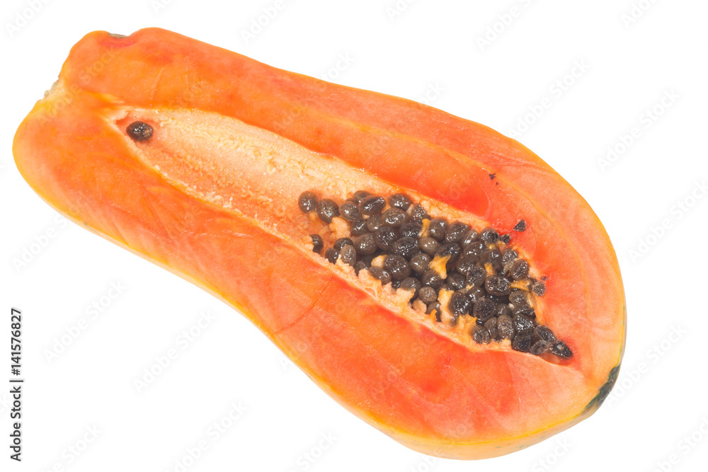 Papaya cut in half isolate on white
Papaya cut in half isolate on white