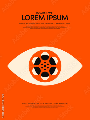 Movie and film modern retro vintage poster background vector illustration