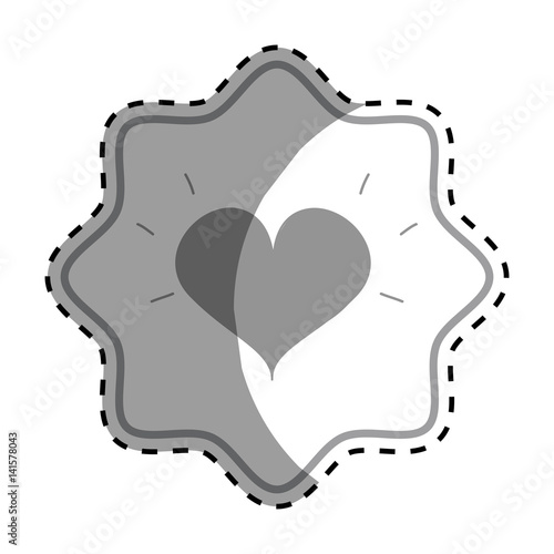 emblem symbol beautiful heart of love