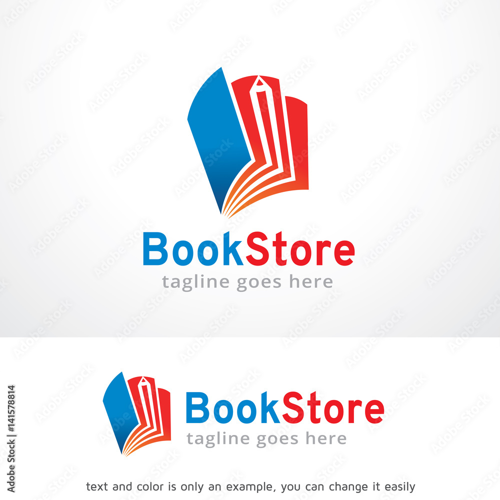 Book Store Logo Template Design Vector, Emblem, Design Concept, Creative Symbol, Icon