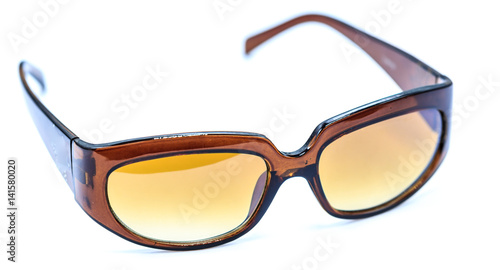 Fashion Sunglasses on Summer sun protection on white background 