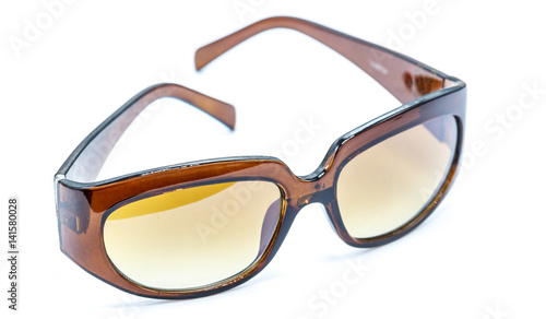Fashion Sunglasses on Summer sun protection on white background 