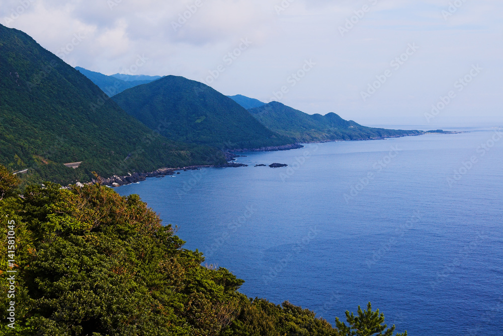 The rugged west coast of Yakushima Island (Japan)