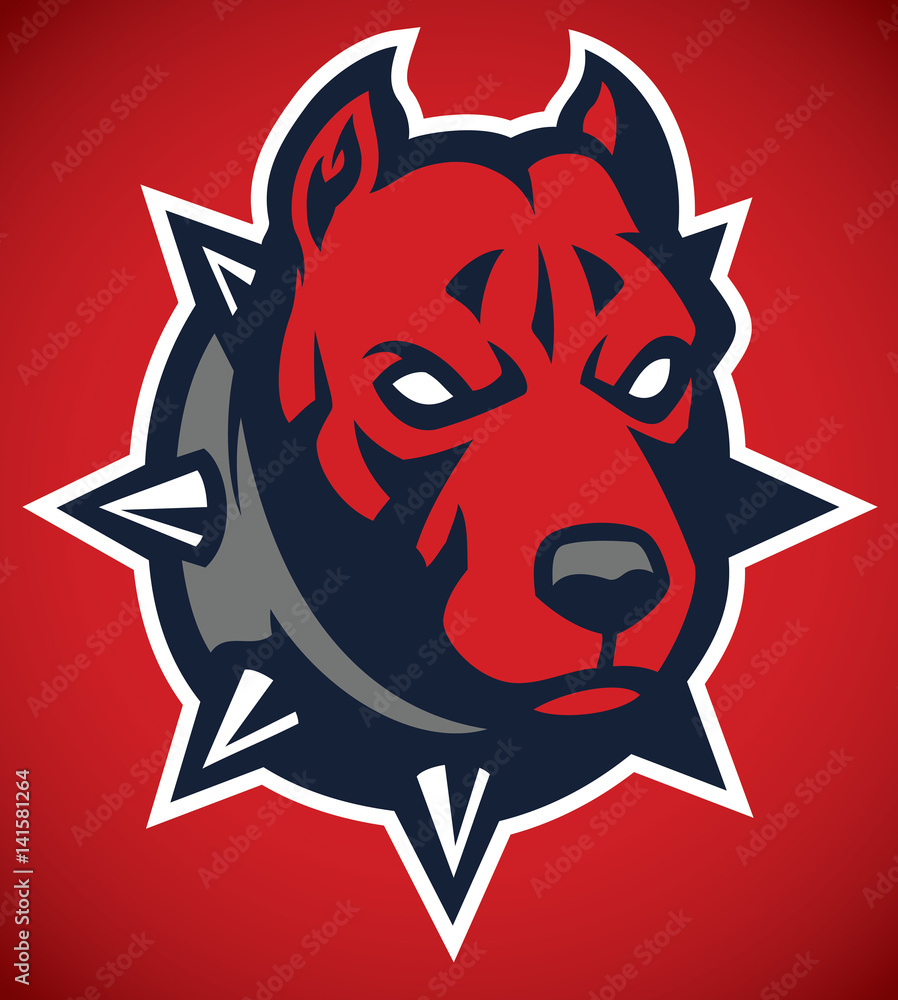 Pitbull dog mascot head Pitbull dog mascot head