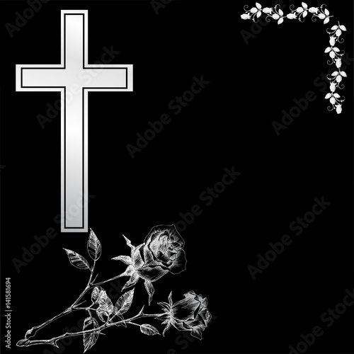 cross with rose 3