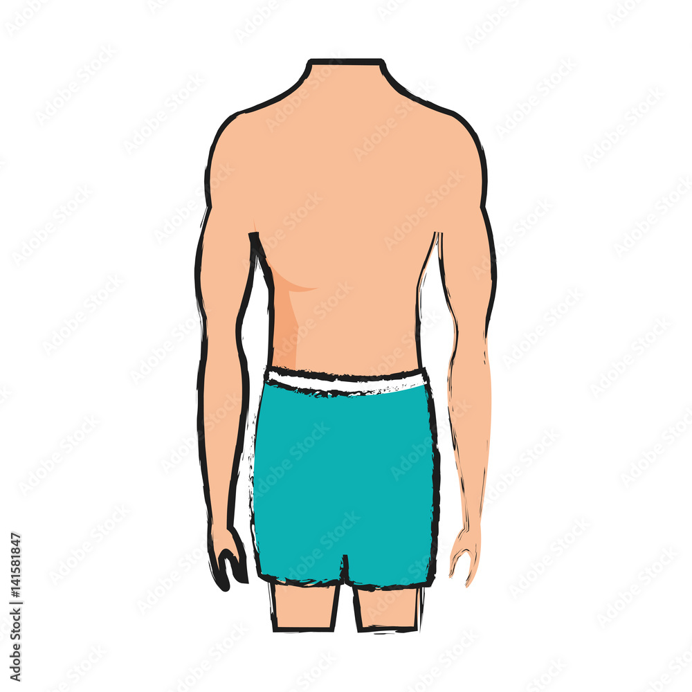 Fototapeta premium man body icon over white background. vector illustration