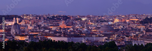 Photography Rome skyline night view