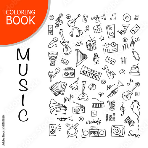 Music instrument set, sketch for your design