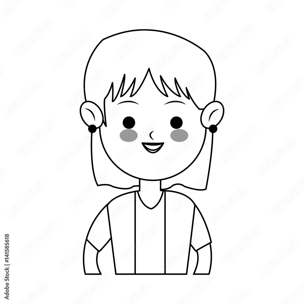 woman with fringe cute cartoon icon image vector illustration design woman with fringe cute cartoon icon image vector illustration design