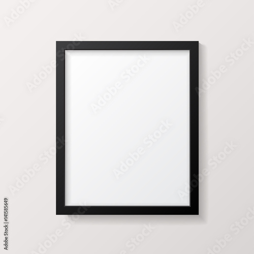 Realistic Empty Black Picture Frame