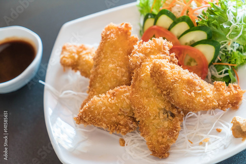 fried fish with tonkatsu sauce