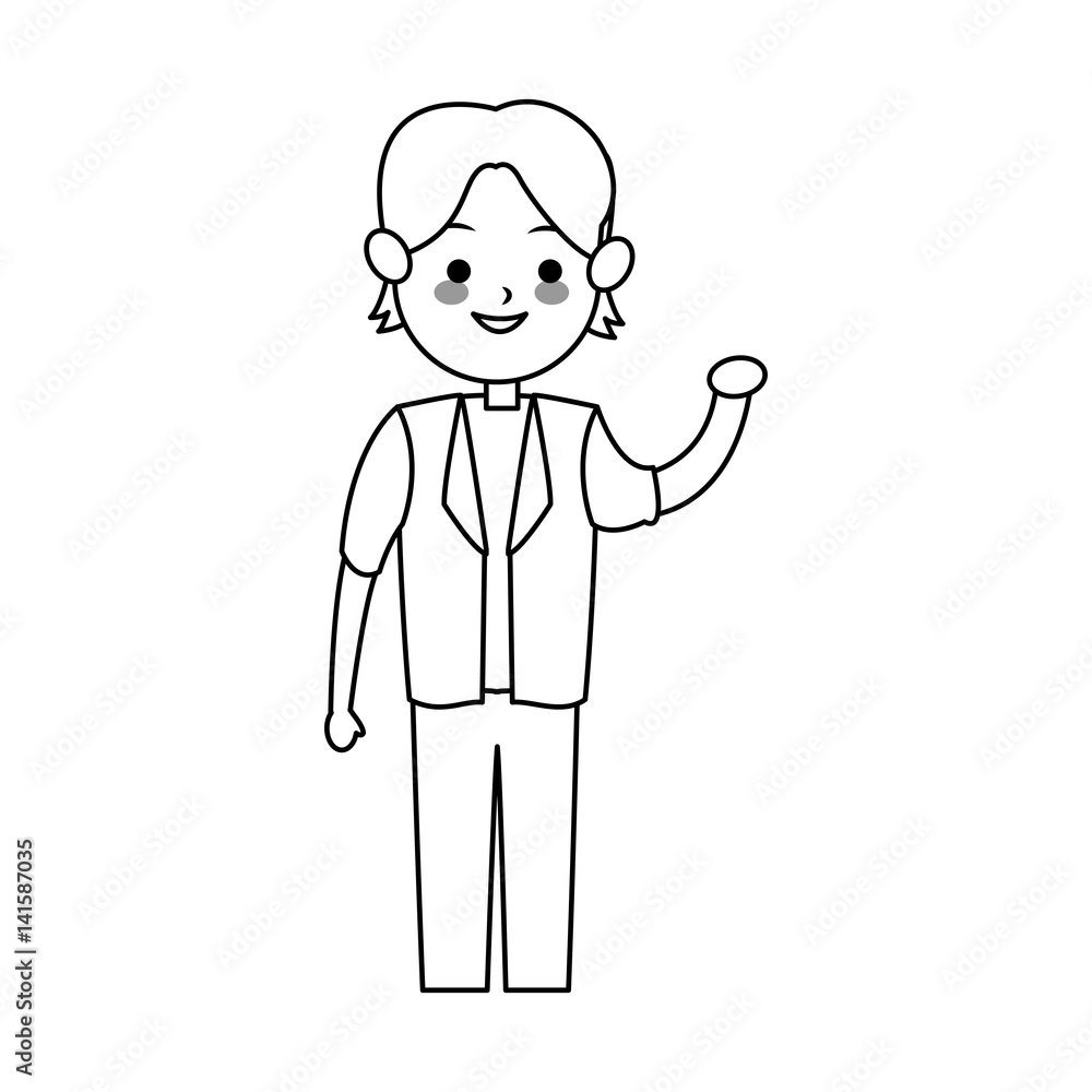 young man cute cartoon icon image vector illustration design 