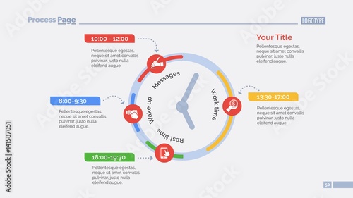 Clock Infographic Diagram Slide Template