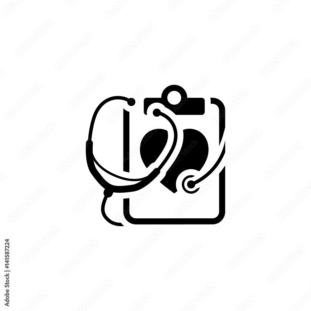 Heart Care Icon. Flat Design. Heart Care Icon. Flat Design.