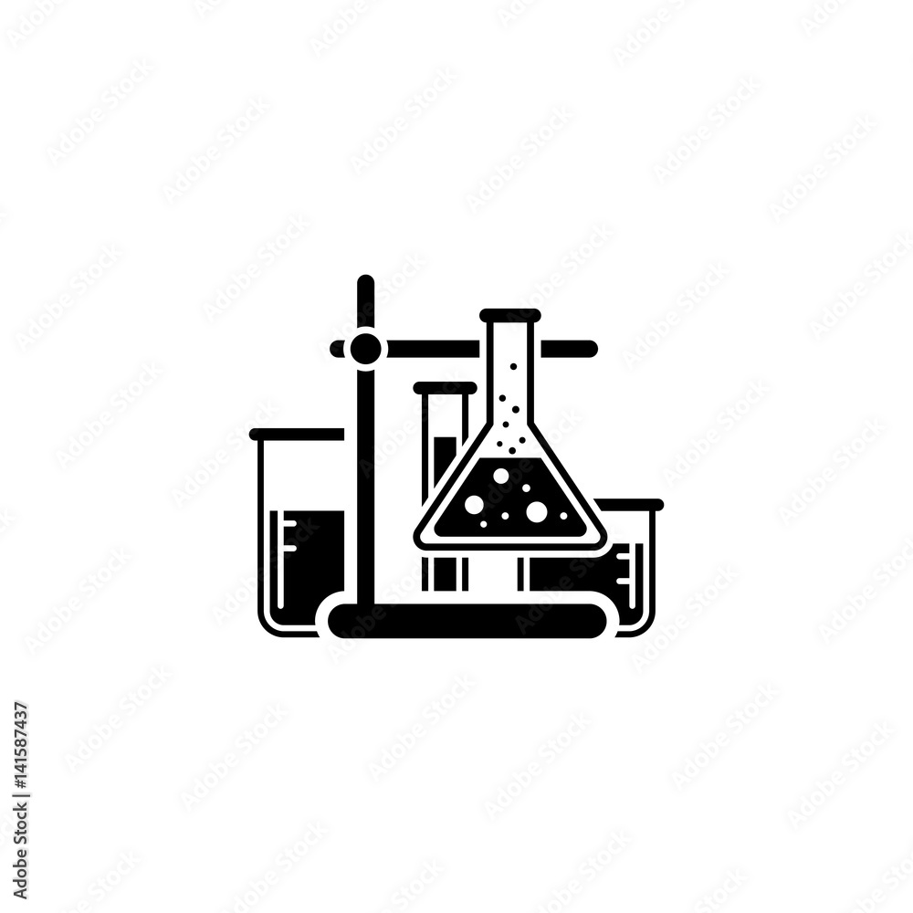 Laboratory Analysis Icon. Flat Design. Laboratory Analysis Icon. Flat Design.