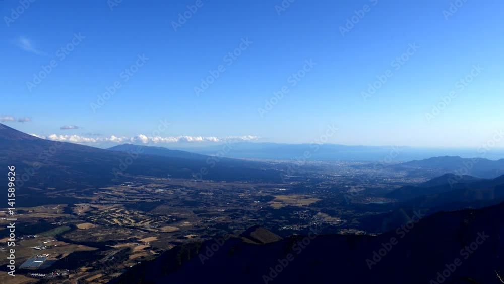 Mt.Fuji from Mt.Kenashi pan shot Mt.Fuji from Mt.Kenashi pan shot