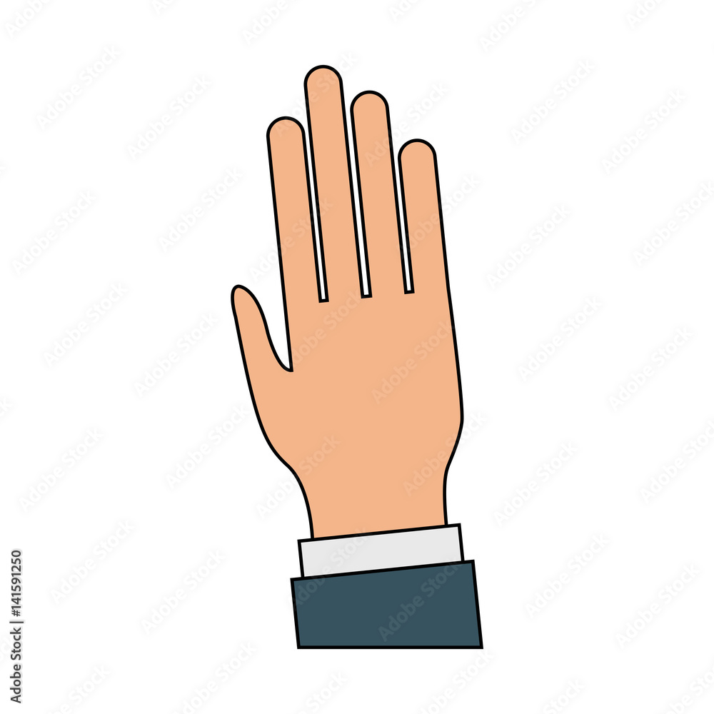 Obraz premium open hand icon image vector illustration design