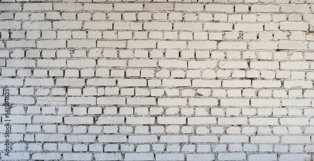 Obraz premium White misty brick wall for background or texture
